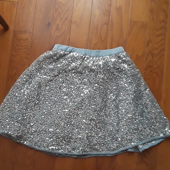 Le fromage et l'orange silver sequin skirt sz 10 - Picture 4 of 5